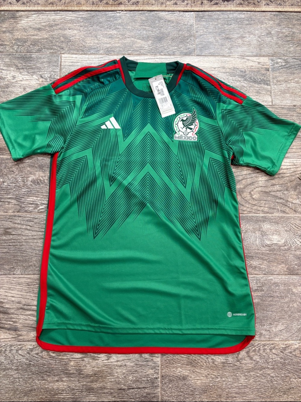 adidas Mexico Men's Soccer Slim Fit Jersey Size Large